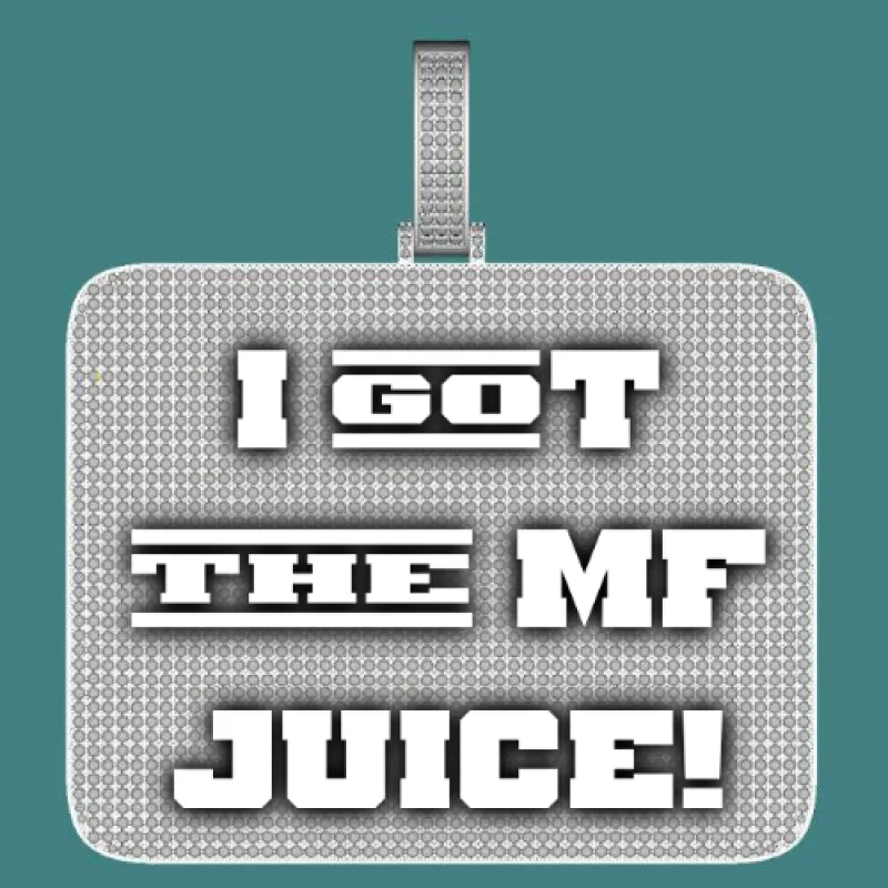 CUSTOM LETTER NECKLACE 3D BIG SQUARE sold by The GUU Shop