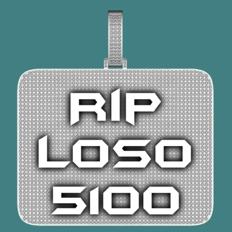 CUSTOM LETTER NECKLACE 3D BIG SQUARE sold by The GUU Shop