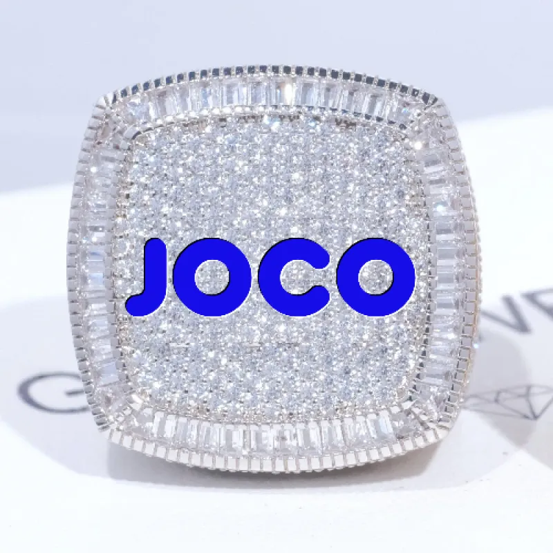 CUSTOM LETTER 3D ICED RING sold by The GUU Shop