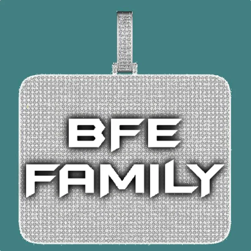 CUSTOM LETTER NECKLACE 3D BIG SQUARE sold by The GUU Shop