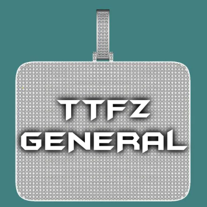 CUSTOM LETTER NECKLACE 3D BIG SQUARE sold by The GUU Shop