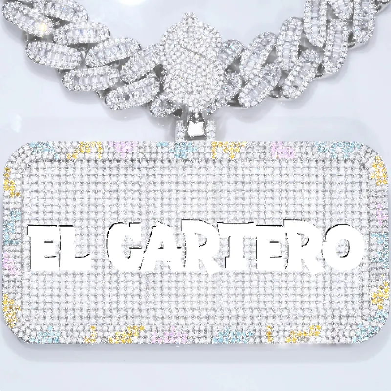 CUSTOM LETTER NECKLACE 3D COLORFUL SQUARE sold by The GUU Shop