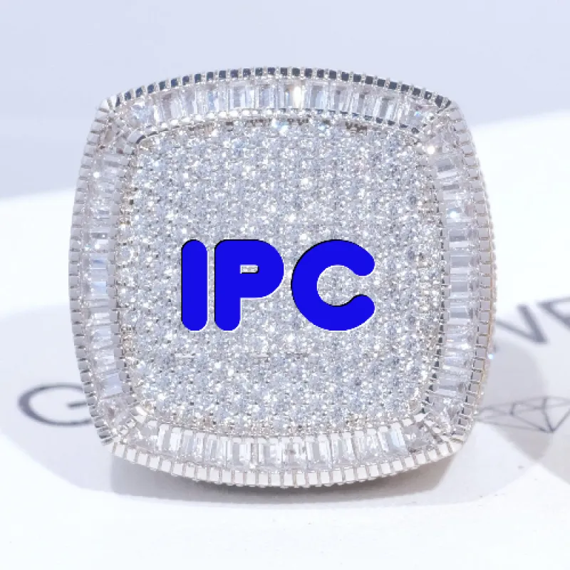 CUSTOM LETTER 3D ICED RING sold by The GUU Shop