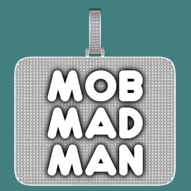 CUSTOM LETTER NECKLACE 3D BIG SQUARE sold by The GUU Shop