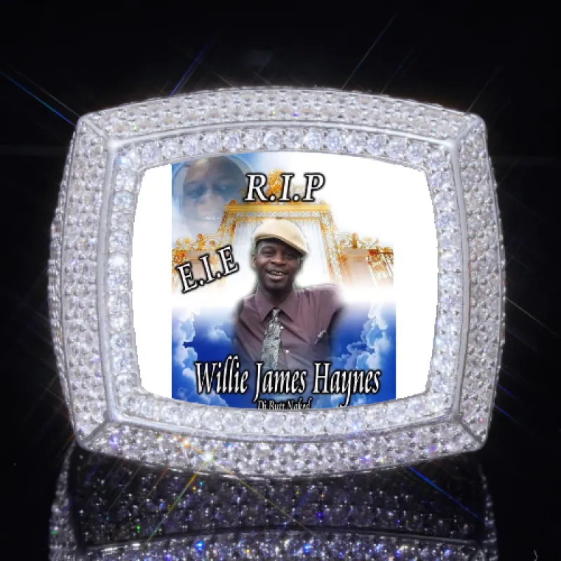 3D CUSTOM PICTURE ICED RING sold by The GUU Shop