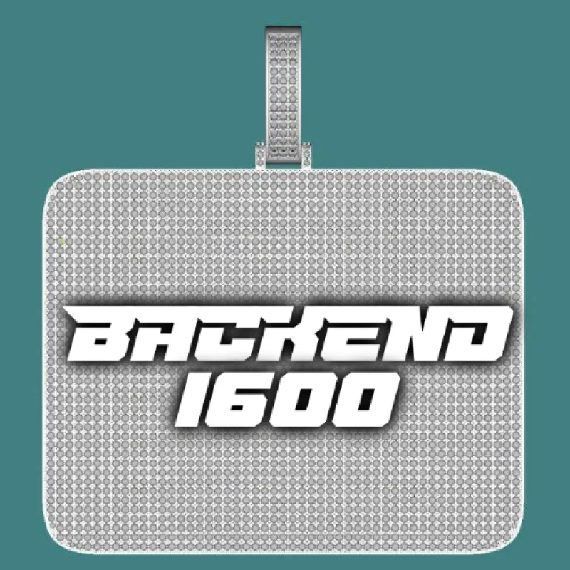 CUSTOM LETTER NECKLACE 3D BIG SQUARE sold by The GUU Shop