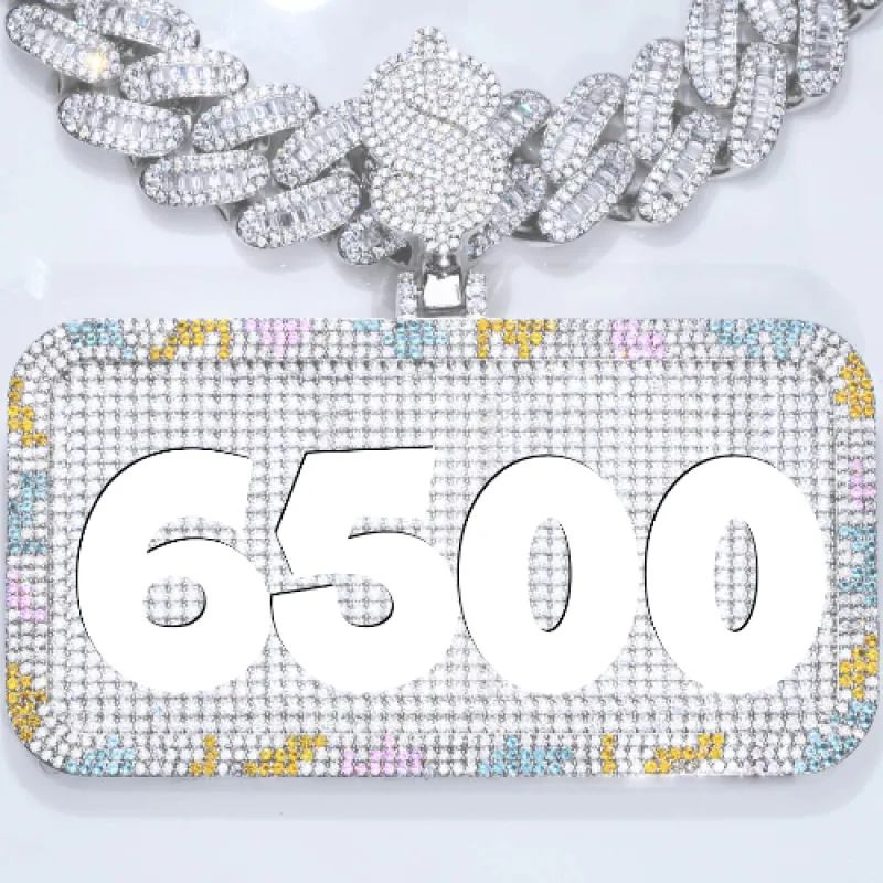 CUSTOM LETTER NECKLACE 3D COLORFUL SQUARE sold by The GUU Shop