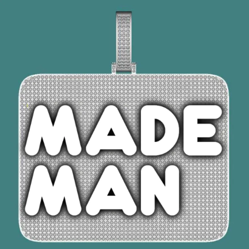 CUSTOM LETTER NECKLACE 3D BIG SQUARE sold by The GUU Shop