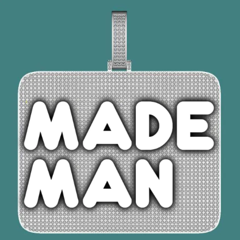 CUSTOM LETTER NECKLACE 3D BIG SQUARE sold by The GUU Shop