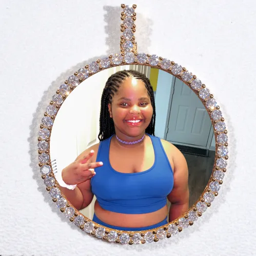 LARGE 3D CIRCLE CUSTOM PICTURE PENDANT sold by The GUU Shop