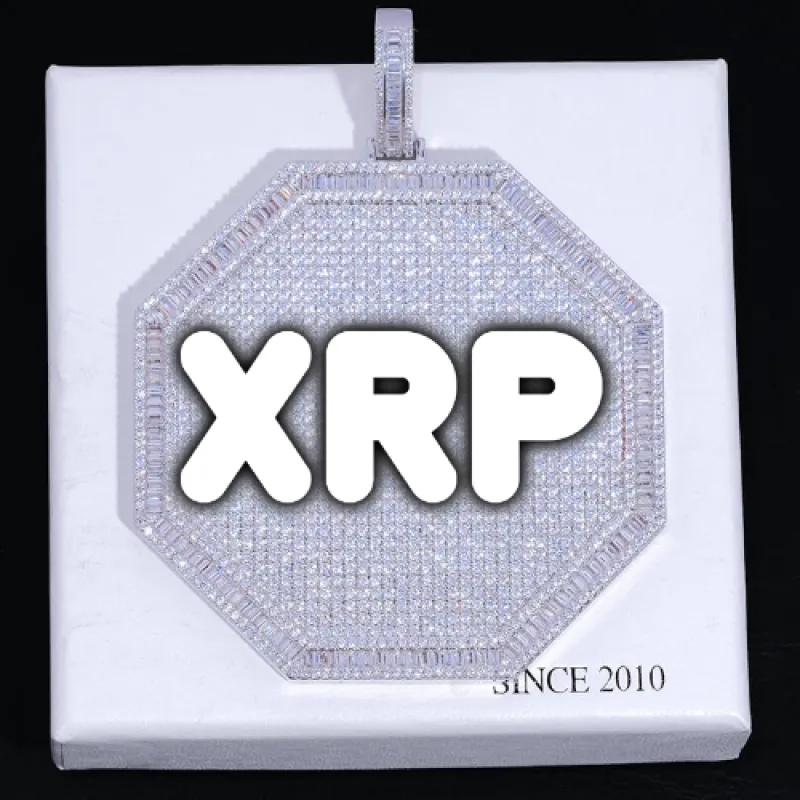 CUSTOM LETTER NECKLACE 3D BIG OCTAGON sold by The GUU Shop