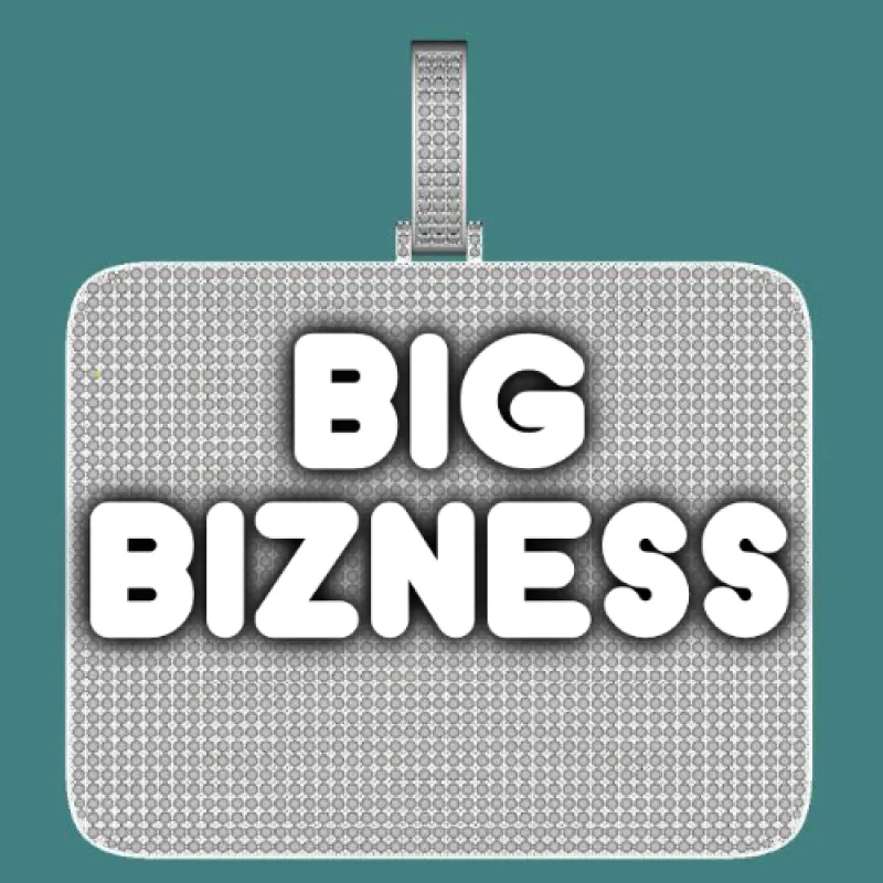 CUSTOM LETTER NECKLACE 3D BIG SQUARE sold by The GUU Shop