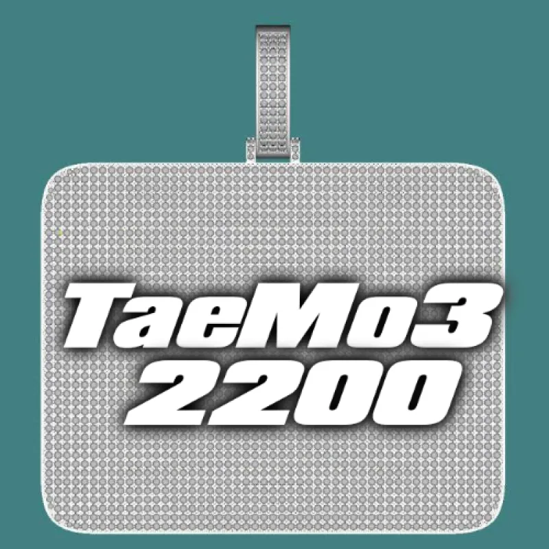 CUSTOM LETTER NECKLACE 3D BIG SQUARE sold by The GUU Shop