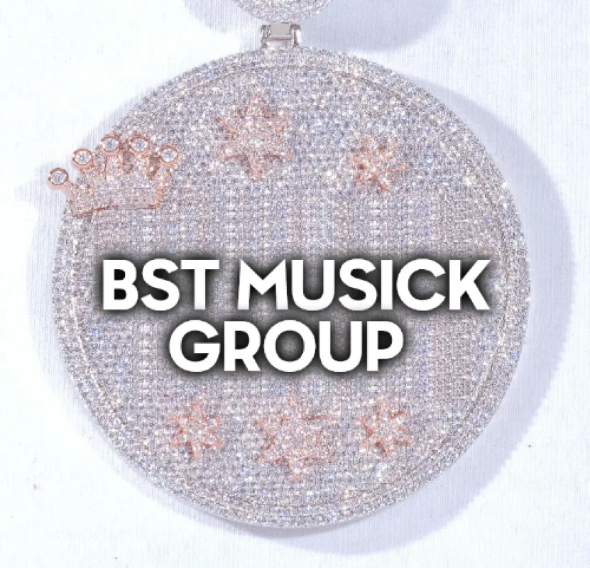 CUSTOM LETTER NECKLACE 3D BIG CROWN DISC sold by The GUU Shop