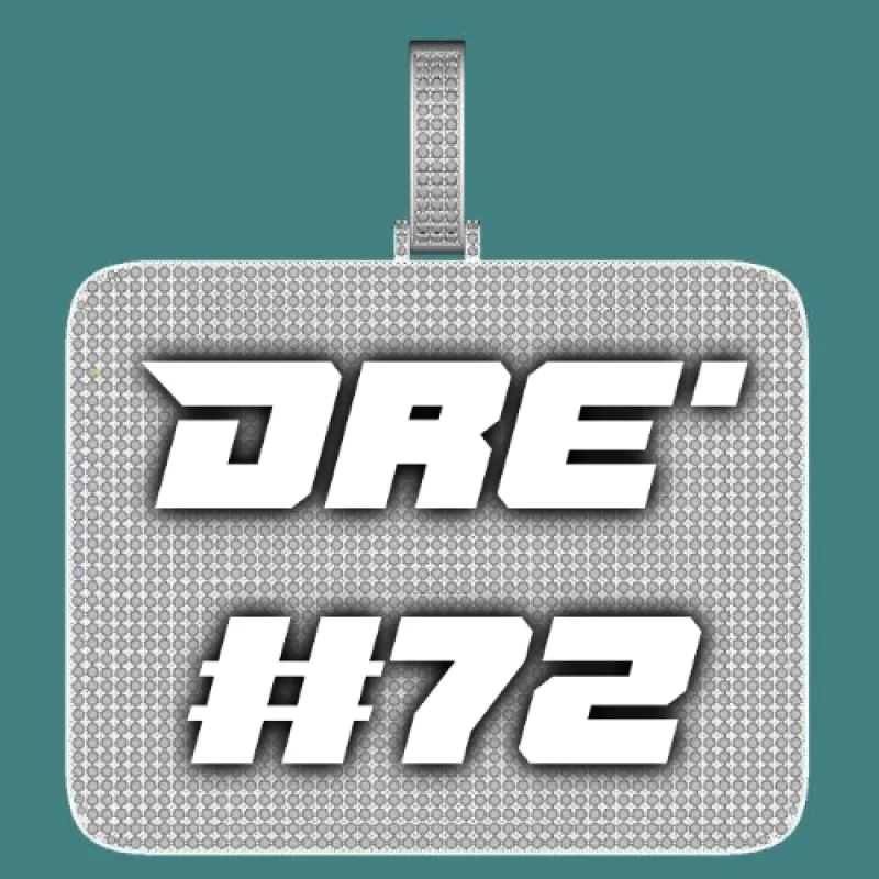 CUSTOM LETTER NECKLACE 3D BIG SQUARE sold by The GUU Shop