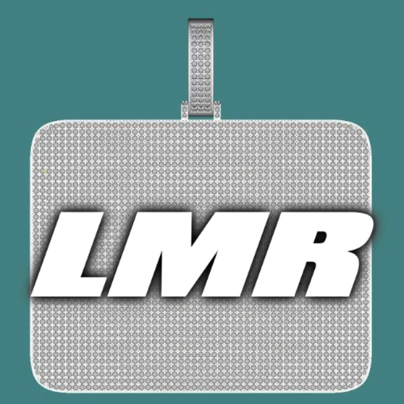 CUSTOM LETTER NECKLACE 3D BIG SQUARE sold by The GUU Shop