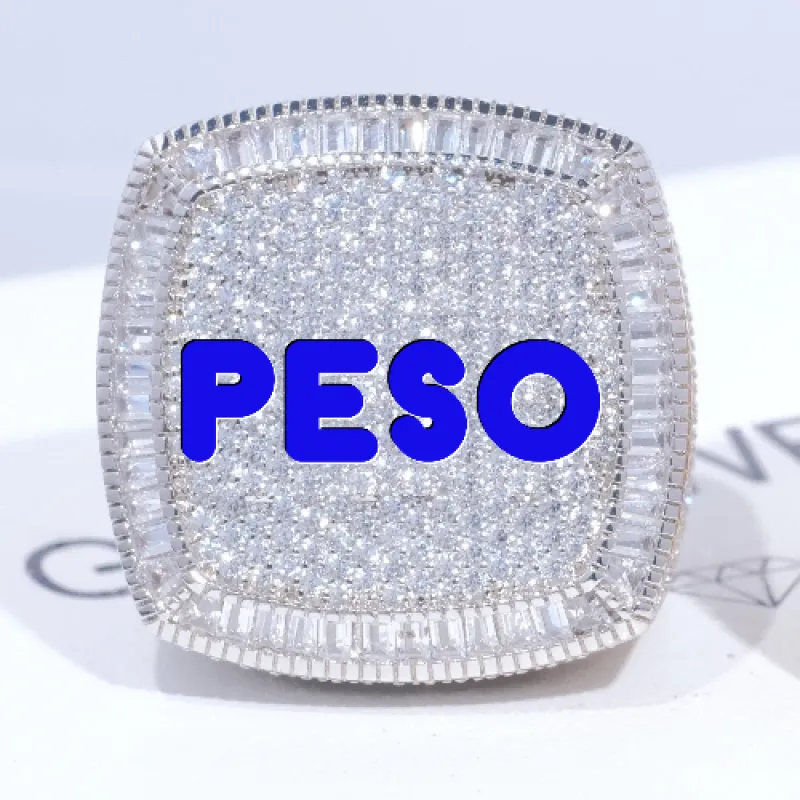 CUSTOM LETTER 3D ICED RING sold by The GUU Shop