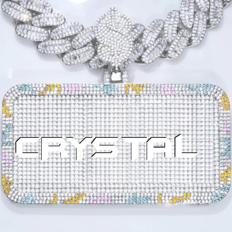 CUSTOM LETTER NECKLACE 3D COLORFUL SQUARE sold by The GUU Shop