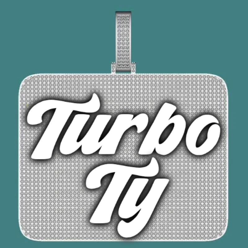 CUSTOM LETTER NECKLACE 3D BIG SQUARE sold by The GUU Shop