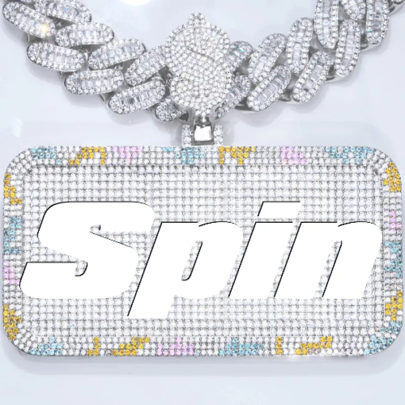 CUSTOM LETTER NECKLACE 3D COLORFUL SQUARE sold by The GUU Shop