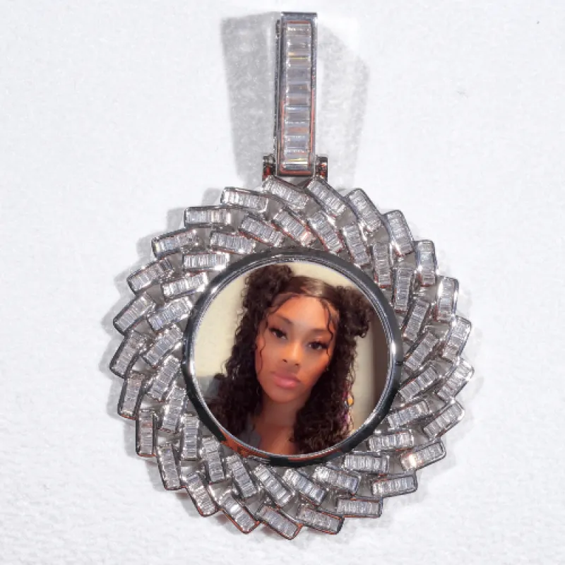 Large 3D Baguette Custom Picture Pendant sold by The GUU Shop