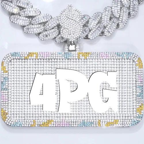 CUSTOM LETTER NECKLACE 3D COLORFUL SQUARE sold by The GUU Shop