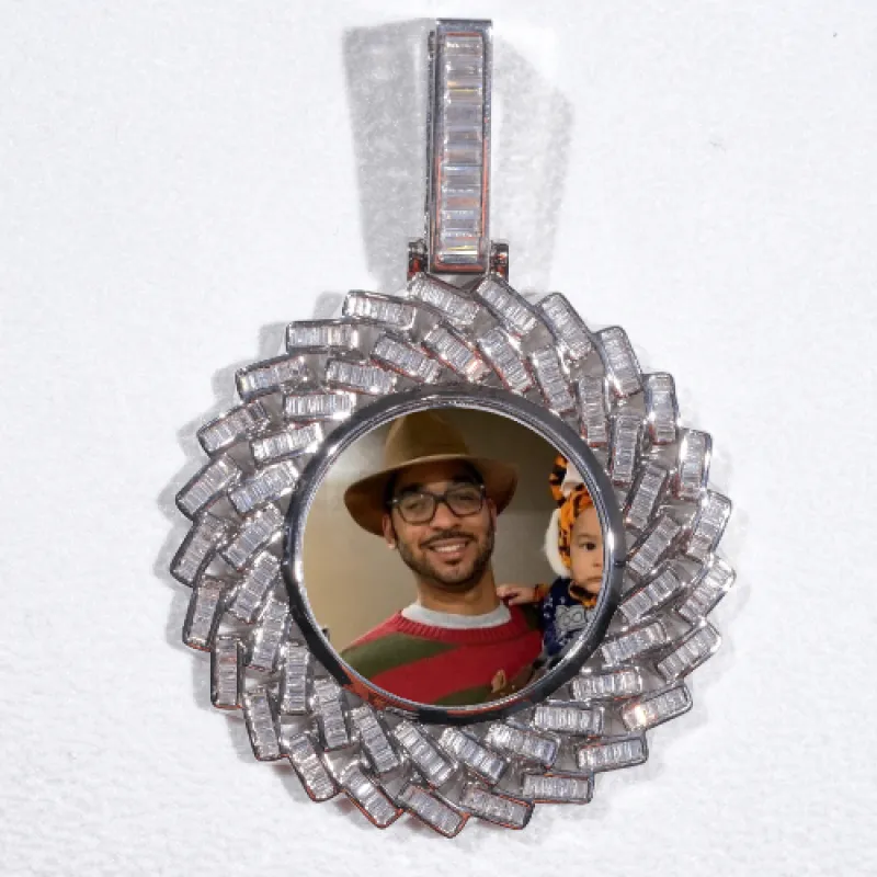 Large 3D Baguette Custom Picture Pendant sold by The GUU Shop