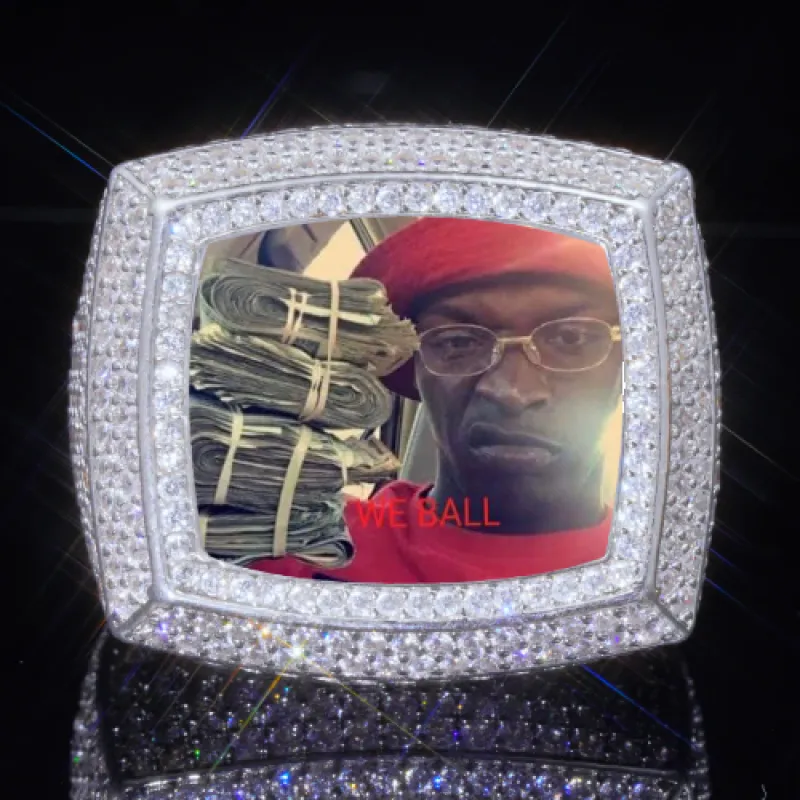 3D CUSTOM PICTURE ICED RING sold by The GUU Shop