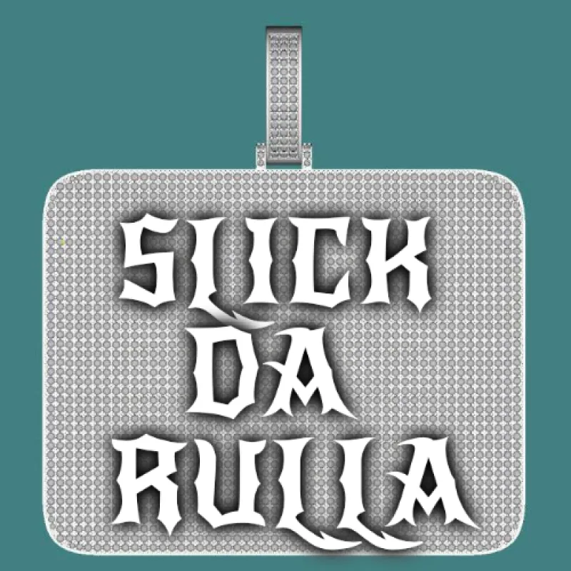 CUSTOM LETTER NECKLACE 3D BIG SQUARE sold by The GUU Shop