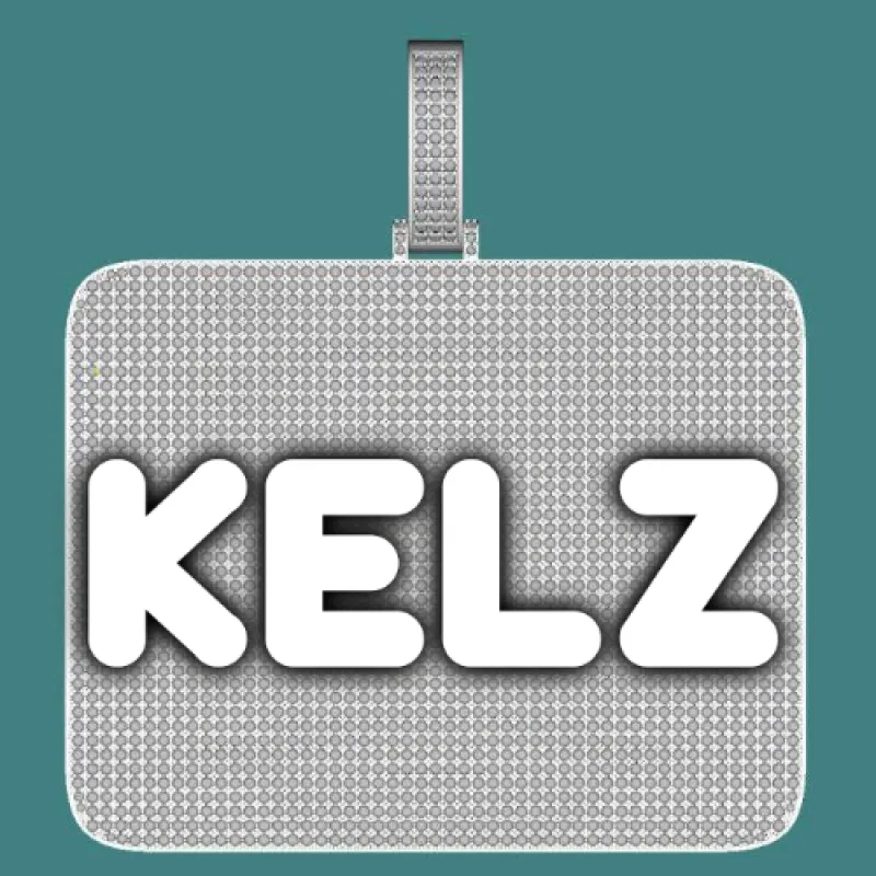 CUSTOM LETTER NECKLACE 3D BIG SQUARE sold by The GUU Shop