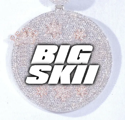 CUSTOM LETTER NECKLACE 3D BIG CROWN DISC sold by The GUU Shop