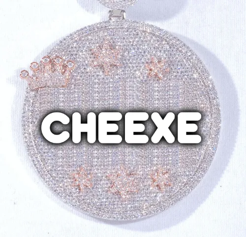 CUSTOM LETTER NECKLACE 3D BIG CROWN DISC sold by The GUU Shop