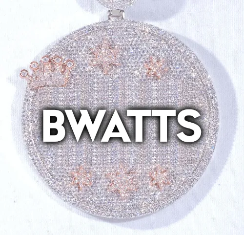 CUSTOM LETTER NECKLACE 3D BIG CROWN DISC sold by The GUU Shop