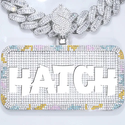 CUSTOM LETTER NECKLACE 3D COLORFUL SQUARE sold by The GUU Shop