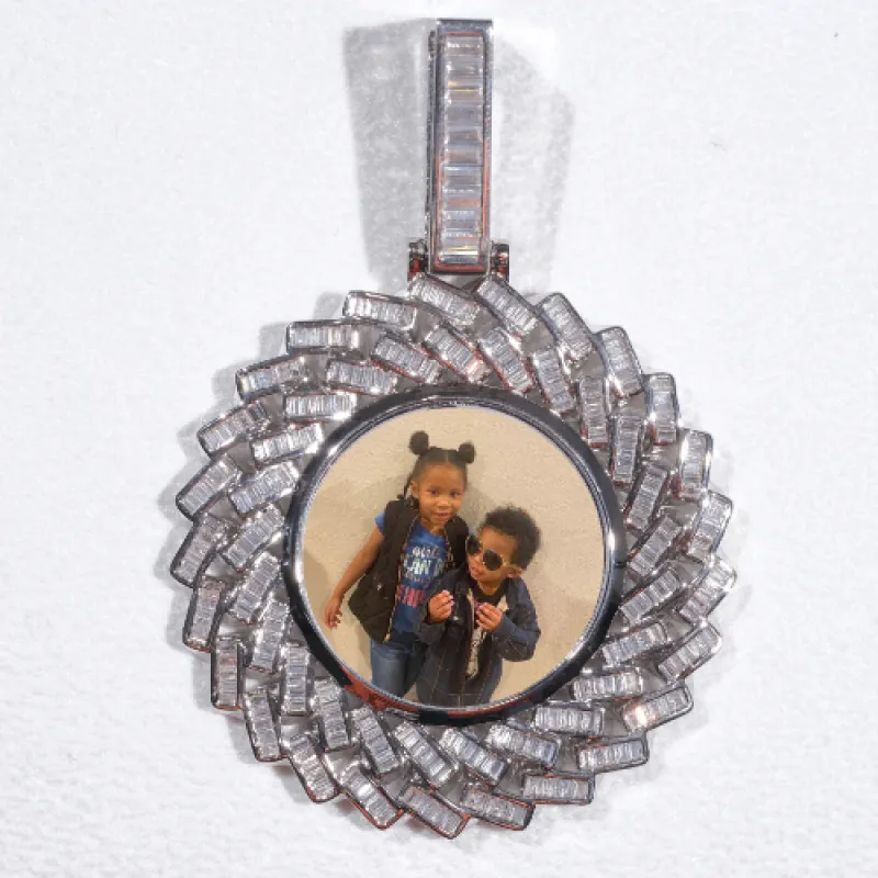 Large 3D Baguette Custom Picture Pendant sold by The GUU Shop