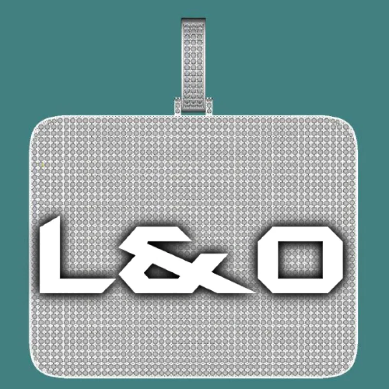 CUSTOM LETTER NECKLACE 3D BIG SQUARE sold by The GUU Shop