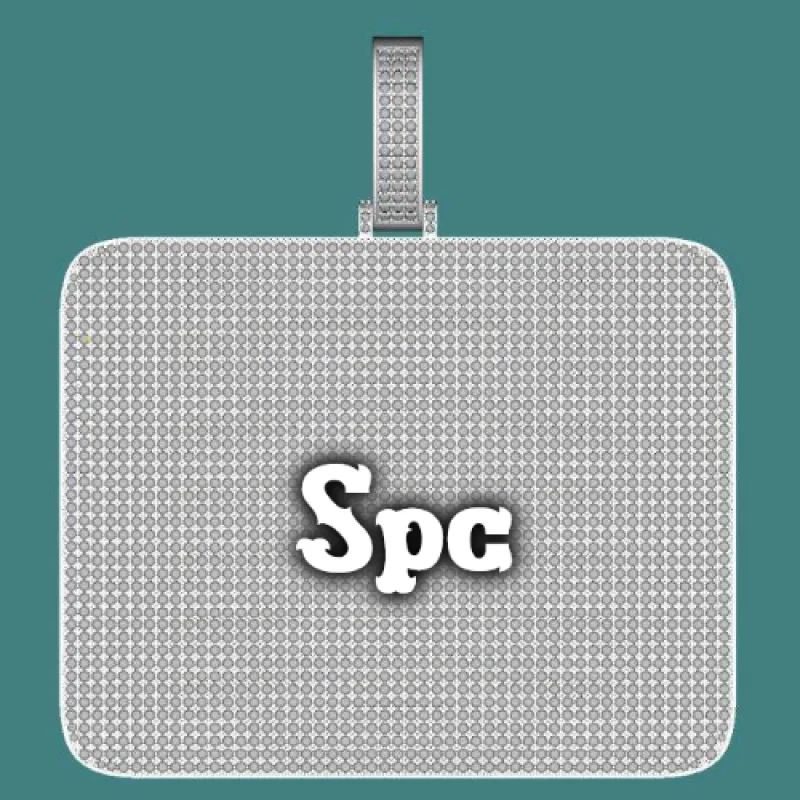 CUSTOM LETTER NECKLACE 3D BIG SQUARE sold by The GUU Shop