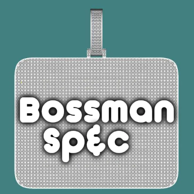 CUSTOM LETTER NECKLACE 3D BIG SQUARE sold by The GUU Shop