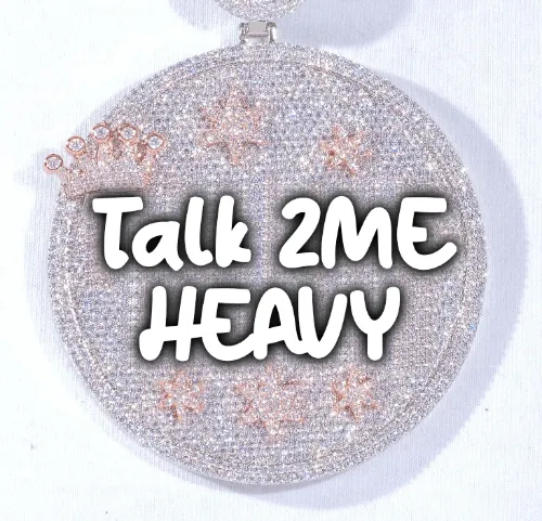 CUSTOM LETTER NECKLACE 3D BIG CROWN DISC sold by The GUU Shop