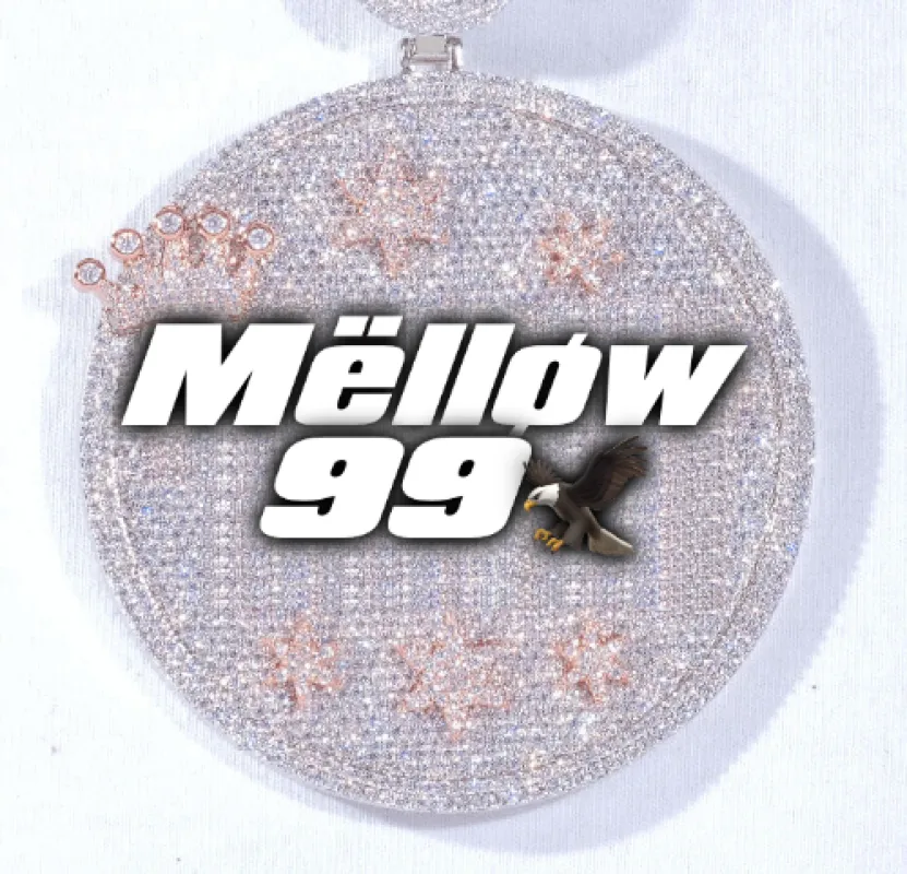 CUSTOM LETTER NECKLACE 3D BIG CROWN DISC sold by The GUU Shop