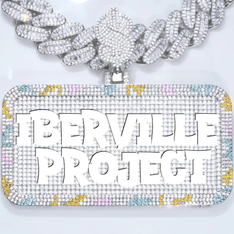 CUSTOM LETTER NECKLACE 3D COLORFUL SQUARE sold by The GUU Shop