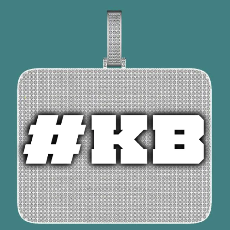 CUSTOM LETTER NECKLACE 3D BIG SQUARE sold by The GUU Shop