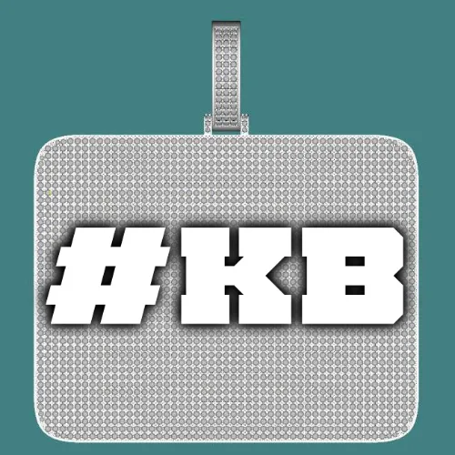 CUSTOM LETTER NECKLACE 3D BIG SQUARE sold by The GUU Shop