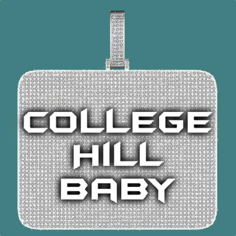 CUSTOM LETTER NECKLACE 3D BIG SQUARE sold by The GUU Shop