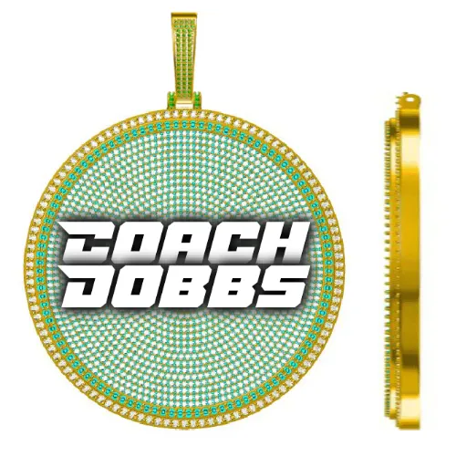 CUSTOM LETTER NECKLACE 3D BIG DISC sold by The GUU Shop