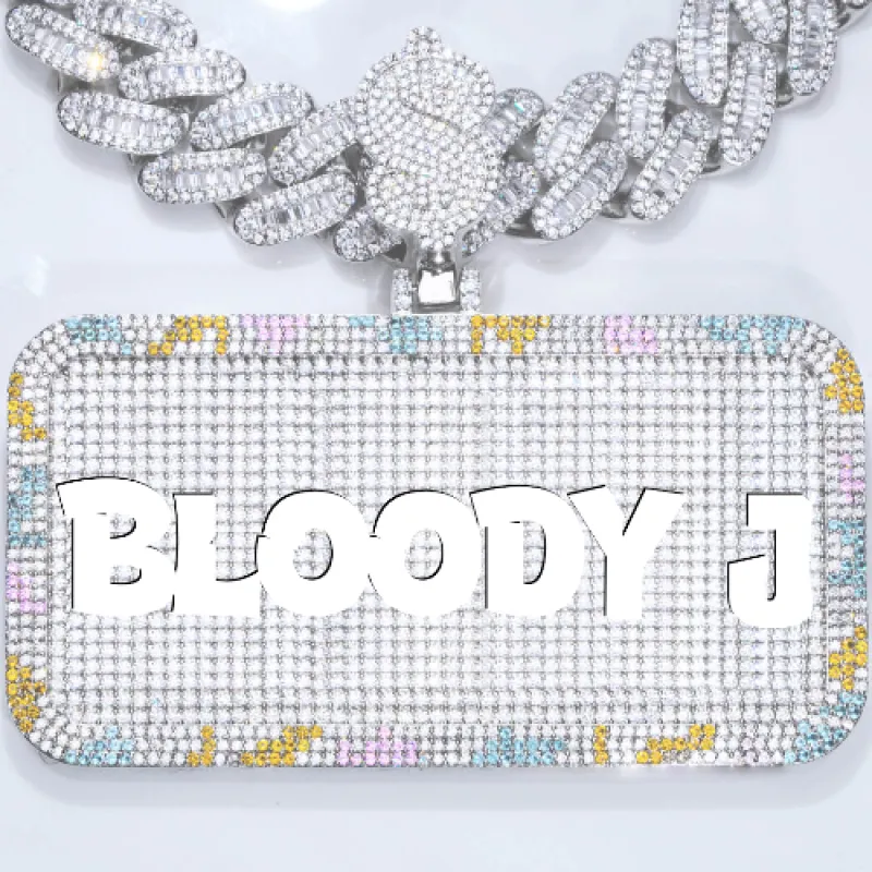 CUSTOM LETTER NECKLACE 3D COLORFUL SQUARE sold by The GUU Shop