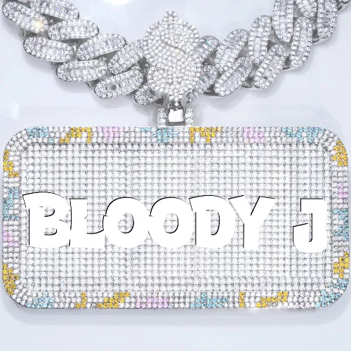 CUSTOM LETTER NECKLACE 3D COLORFUL SQUARE sold by The GUU Shop