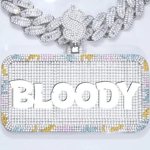 CUSTOM LETTER NECKLACE 3D COLORFUL SQUARE sold by The GUU Shop