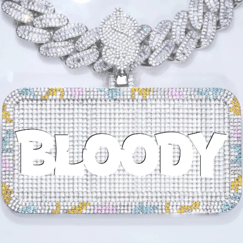 CUSTOM LETTER NECKLACE 3D COLORFUL SQUARE sold by The GUU Shop