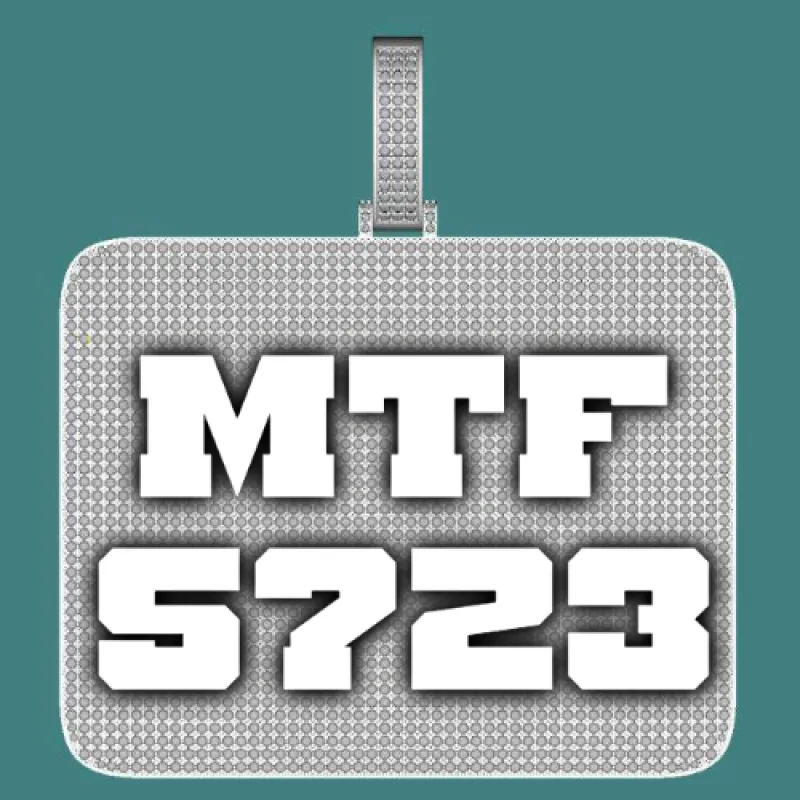 CUSTOM LETTER NECKLACE 3D BIG SQUARE sold by The GUU Shop